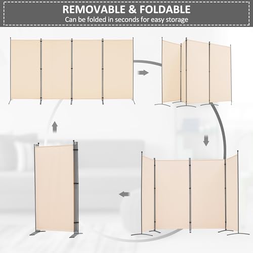 3 Panel Room Divider Folding Partition Privacy Screen, Freestanding Fabric Panel, 102" W x 71" H, Black V153