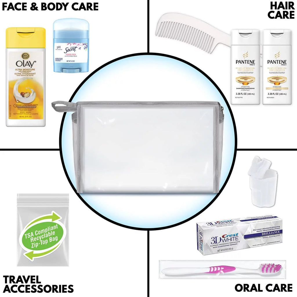 Women's 10-Piece Travel Toiletry Kit with TSA Compliant Essentials R15714