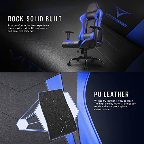 Gaming Chair High Back Ergonomic Racing Desk with Lumbar Support and Headrest, Purple Y569