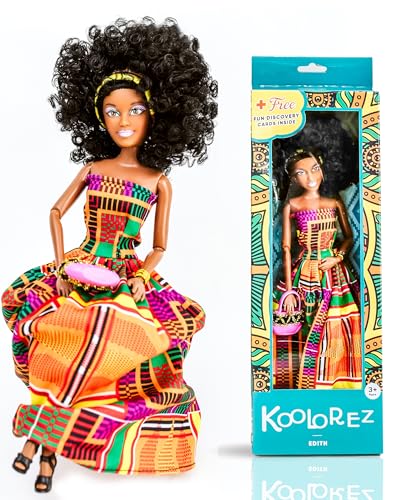 Black Doll Set with Movable Joints for Girls P68886