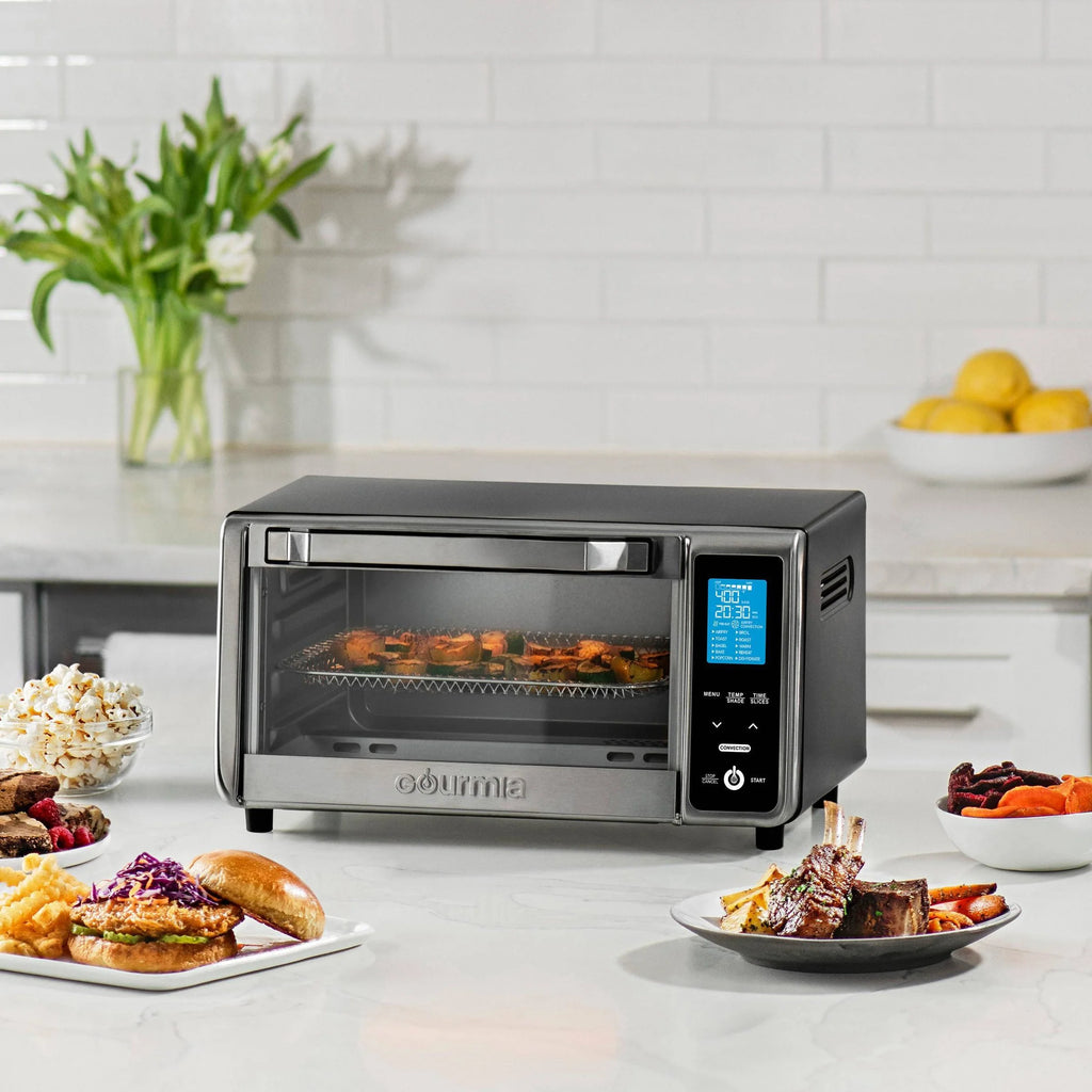 4-Slice Toaster Oven Air Fryer with 11 Cooking Functions, Stainless Steel Gray I923