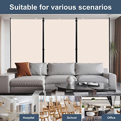 Room Divider 6ft 3 Panel Portable Fabric Partition Screen H7762