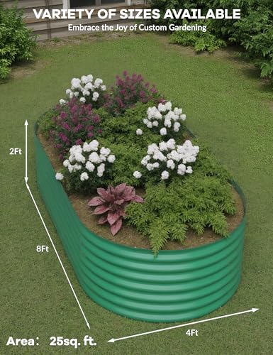 Galvanized Raised Garden Bed for Vegetables, Flowers, Outdoor D165