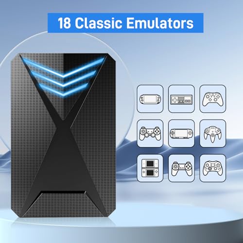 Retro Game Console Hard Drive 2T with 18 Emulators, 4280 Plug and Play Games for PC B3488