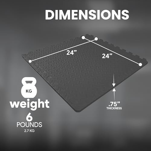 Puzzle Exercise Mat with EVA Foam Interlocking Tiles for MMA, Gymnastics and Home Gym N211438
