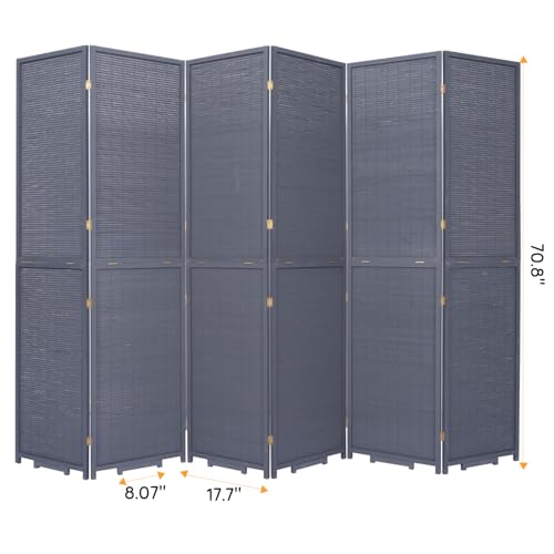 Bamboo Room Divider Folding Privacy Screen, 4 Panel, Beige T32841