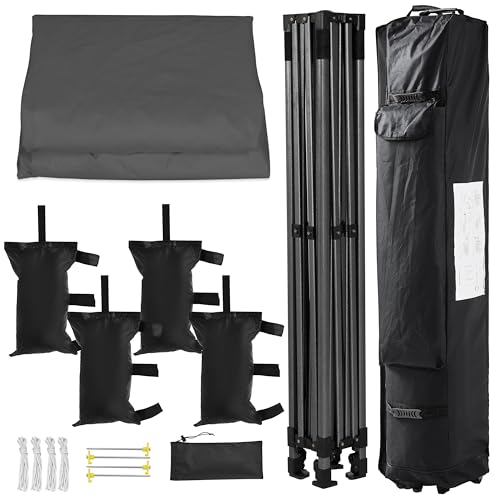 Heavy Duty Pop Up Canopy Tent 10x20 with Wheeled Carry Bag, White X6840