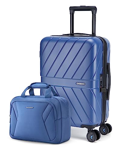 Carry On Luggage 22x14x9 with TSA Lock, Hardside Spinner Suitcase 20 inch Black P3277