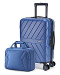 Carry On Luggage 22x14x9 with TSA Lock, Hardside Spinner Suitcase 20 inch Black P3277