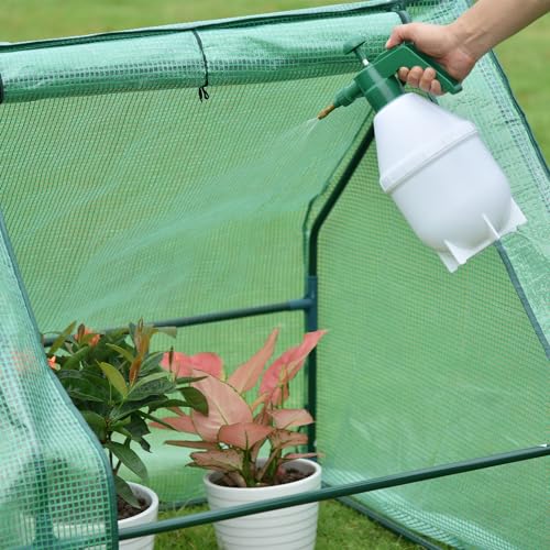 Mini Greenhouse with 2 Zipper Doors, UV Protected for Plants E496755