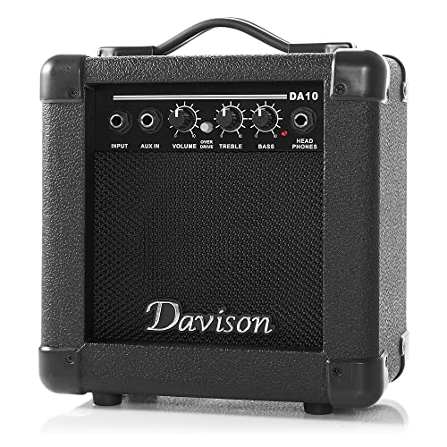 Full Size Electric Guitar with 10-Watt Amp, Black, Right Handed Beginner Kit D640