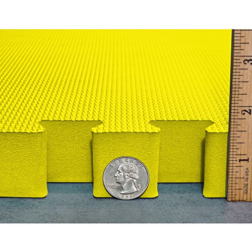 Interlocking EVA Foam Mats for Wrestling, MMA & Gymnastics - 1.5" Thick, 2'x2' Tiles G335676