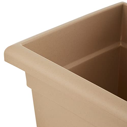 28 Inch Rectangular Planter Box - Lightweight Plastic Outdoor Plant Pot with Drainage I2282
