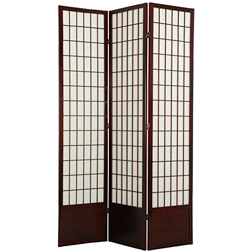 7 ft. Tall Window Pane Shoji Screen Room Divider, 3 Panels T5246