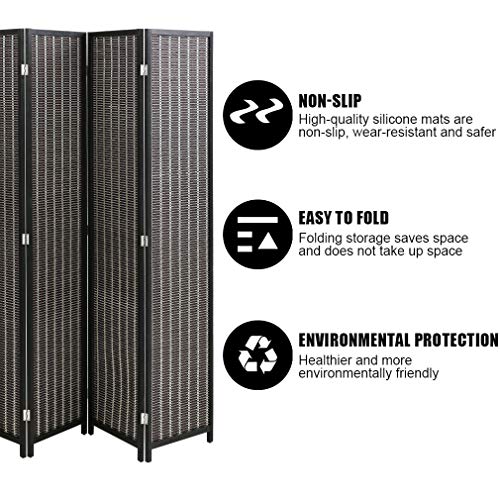 Bamboo Room Divider 6 Panel Folding Privacy Screen for Home L99111
