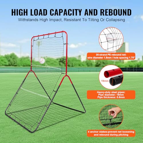 Baseball and Softball Rebounder Net with Pitching Target K192266