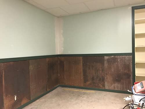 Rustic Corrugated Metal Wainscoting Roll 10 ft S807