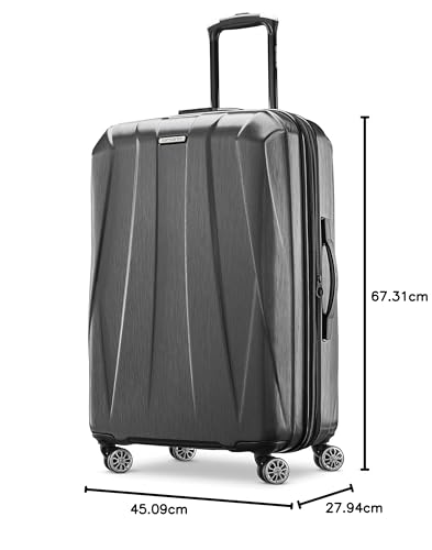 Hardside Expandable Carry-On Luggage with Spinner Wheels, Black, 20-Inch S82043