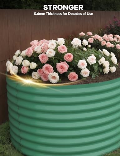 Galvanized Raised Garden Bed for Vegetables, Flowers, Outdoor D165