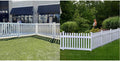 Zippity 5.5' x 3' Davidson Hinged Portable Vinyl Fence Kit and 36" x 72" Newport No-Dig White Picket Fence Panel