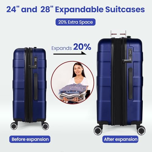 Hardside Carry-On Luggage 22x14x9 with Spinner Wheels R412965