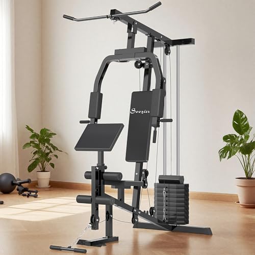 Home Gym System with 99Lbs Weight Stack for Full Body Workout U48999