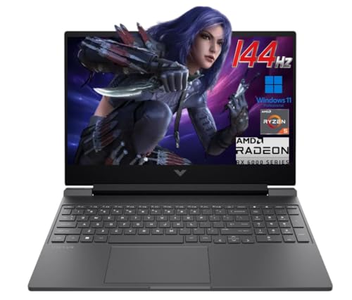 HP Victus 15.6" 144Hz FHD Gaming Laptop,AMD Ryzen 5 7535HS,16GB DDR5 RAM,512GB SSD,AMD Radeon RX 6550M,Beats RTX 2050,Backlit Keyboard,Windows11 Pro, Mica Silver