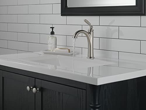 Brushed Nickel Bathroom Faucet with Pop-Up Drain W8724