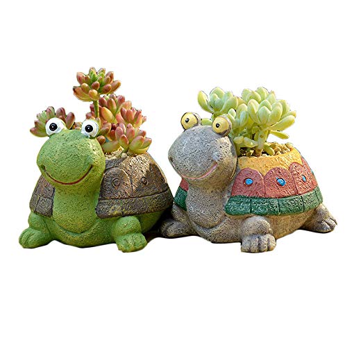 Turtle Shape Resin Succulent Plant Pot for Desk W9212