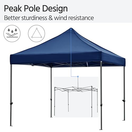 Heavy Duty Pop Up Canopy Tent 10x20 with Wheeled Carry Bag, White X6840