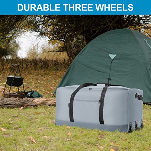 120L Foldable Rolling Duffel Bag with 3 Wheels O1345