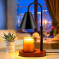 Candle Warmer Lamp with Timer: Electric Candles Wax Warmers Glass Lamps for Jar Candles Burner Adjustable Height and Dimmable Light Modern No Flame Scented Candle Warming Lantern