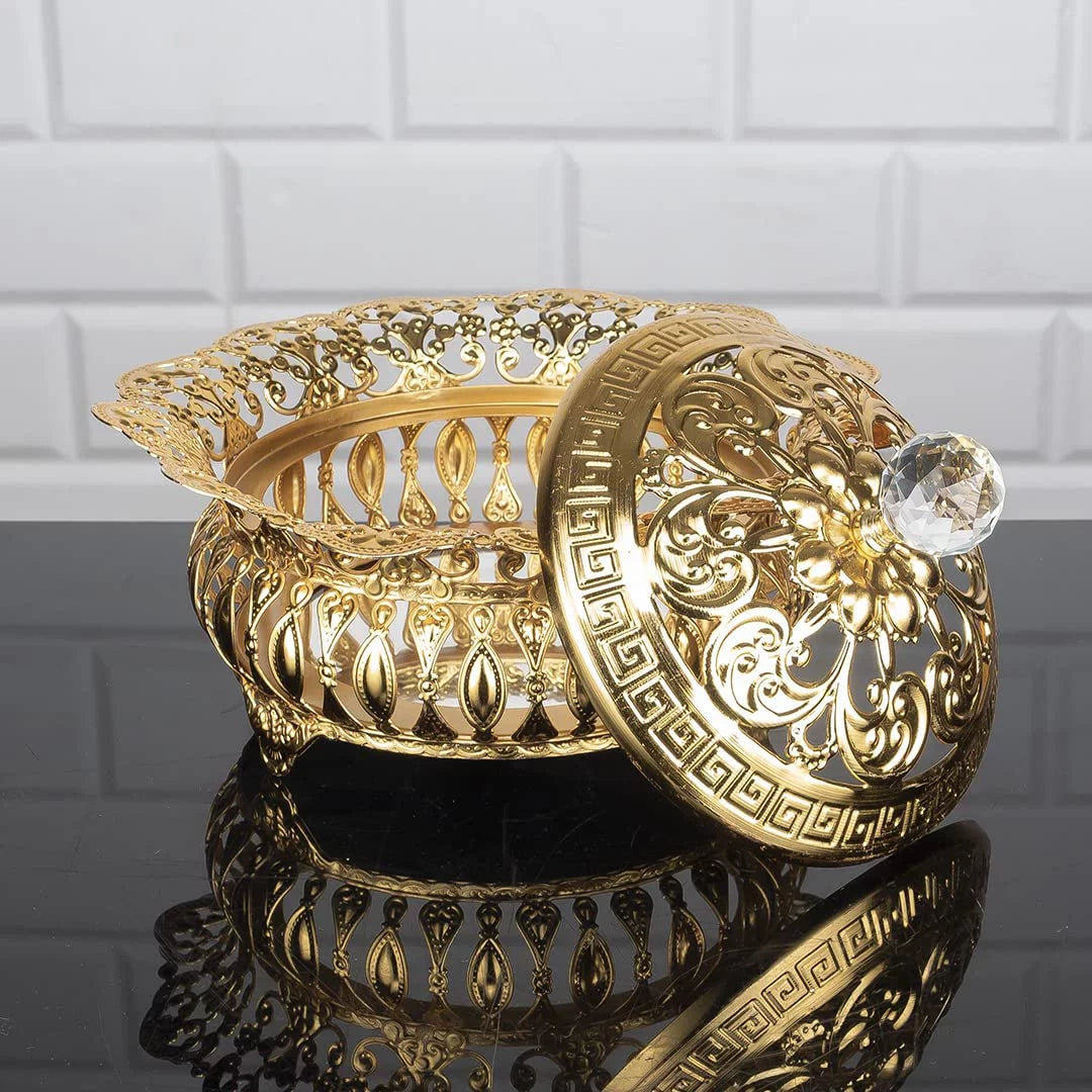 Sugar Serving Bowl with Lid and Crystal Top L7198