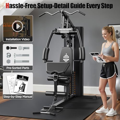 Home Gym Weight Stack, Multi Station Strength Training H3030