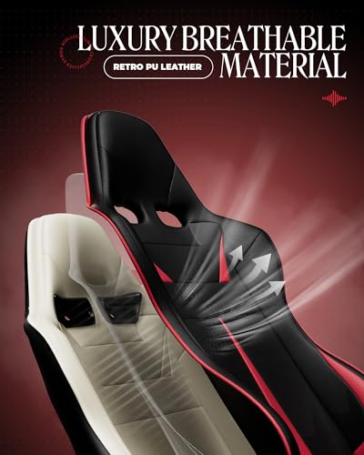 Gaming Chair with Speakers, Footrest, High Back Ergonomic Recliner H4666