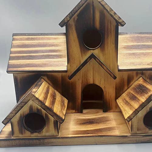 Handmade Wooden Bird House for Outdoor Backyard Decor P367