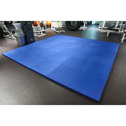 Interlocking EVA Foam Mats for Wrestling, MMA & Gymnastics - 1.5" Thick, 2'x2' Tiles G335676