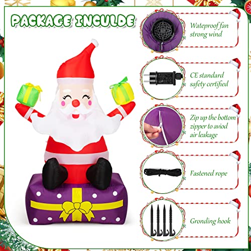 Inflatable Santa Claus with Gift Boxes Outdoor Christmas Yard Decor Z81936