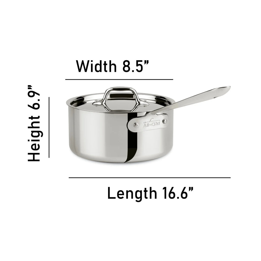 Stainless Steel Sauce Pan with Lid, 3-Quart Q866946