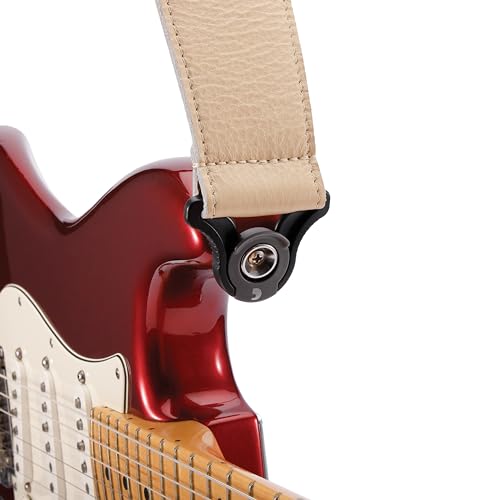 Auto Lock Guitar Strap - 2.5" Width - Brown B812