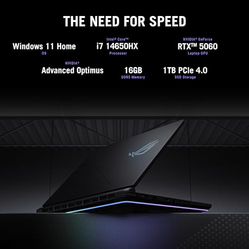 Gaming Laptop, 16" FHD+ 165Hz Display, RTX 5060, Core i7, 16GB DDR5, 1TB SSD, Windows 11 N468