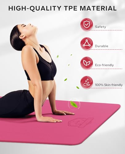 Extra Large Yoga Mat - 72x48, 1/4 Inch Thick, Non-Slip, Eco-Friendly L753346