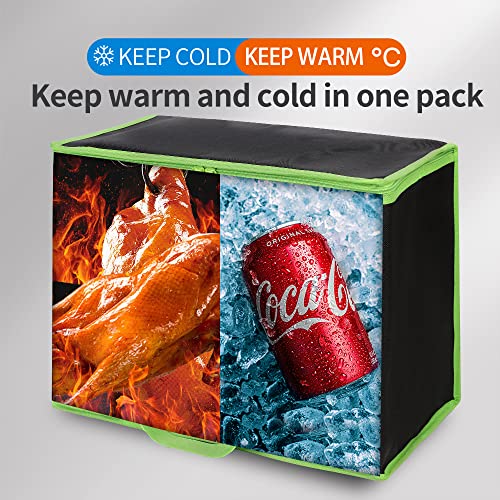 Insulated Food Delivery Bag Hot Cold Meal Carrier Cooler Tote K646948