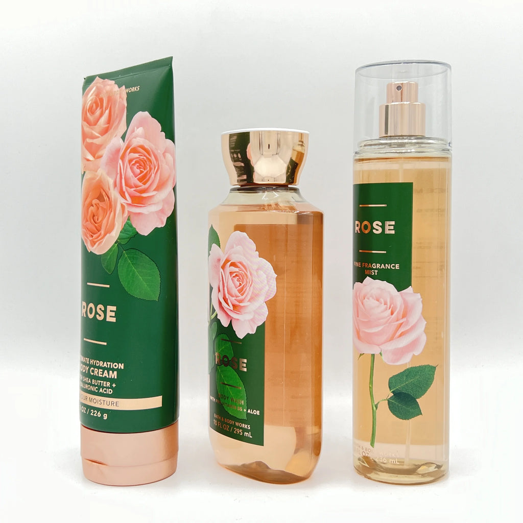Rose Hydration Body Cream, Body Wash & Fragrance Mist 3-Piece Set S94737