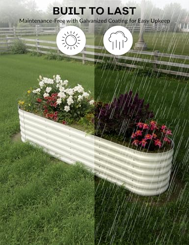 Galvanized Raised Garden Bed for Vegetables, Flowers, Outdoor D165
