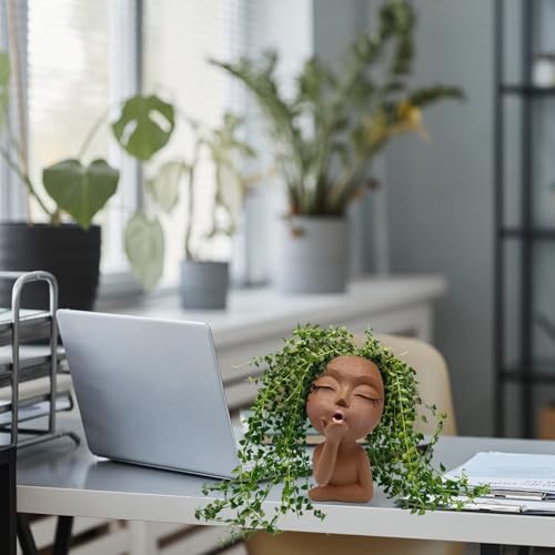 Face Planter Pot for Plants Succulent Cactus Indoor Outdoor X2192