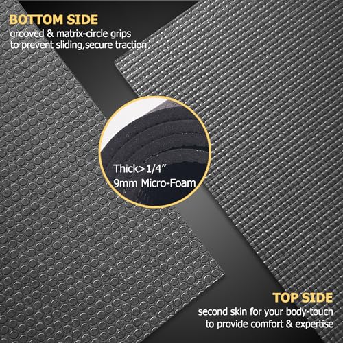 Large Yoga Mat 6x4 6x6 7x5 Extra Thick Non-Slip Exercise Mat for Pilates Stretching Meditation S2365