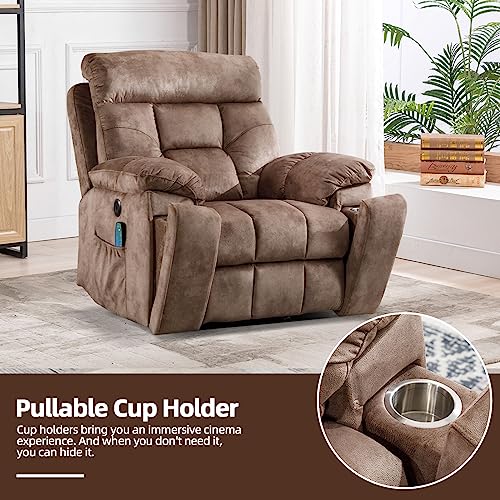 Large Power Lift Recliner Chair with Massage and Heat for Elderly, Wide Recliners with Cup Holders and USB Port A688