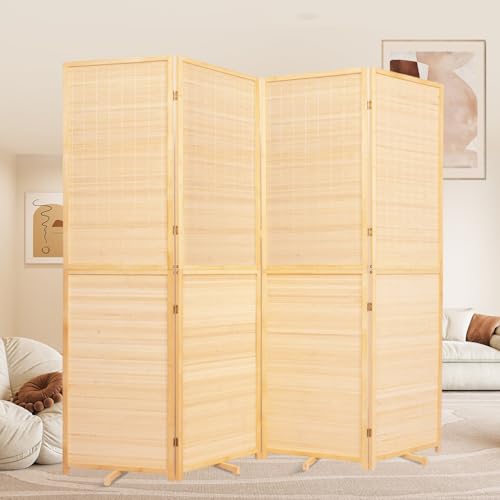 Bamboo Room Divider Folding Privacy Screen 4 Panel Freestanding F401