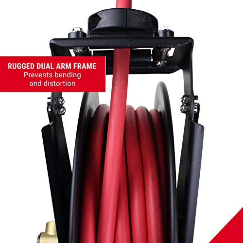 Steel Dual Arm Air Hose Reel with Leader Hose V856